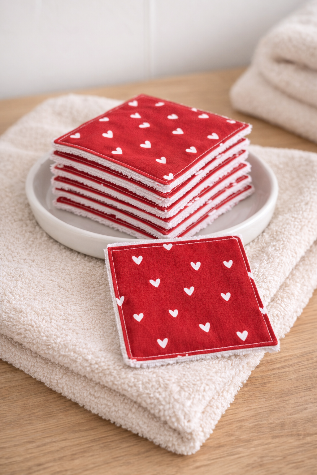 Washable wipes in a set